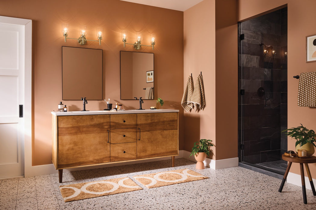 Kichler 55185CPZ Three Light Vanity, Champagne Bronze