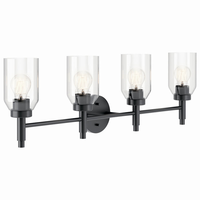 Kichler 55186BK Four Light Vanity, Black