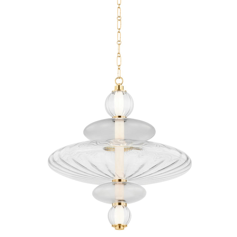 Hudson Valley 2625-AGB LED Pendant, Aged Brass