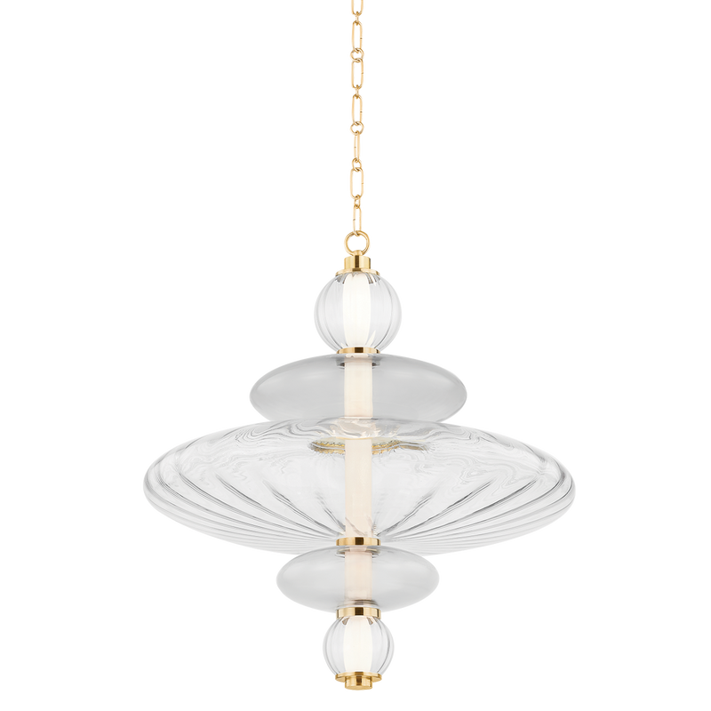 Hudson Valley 2625-AGB LED Pendant, Aged Brass