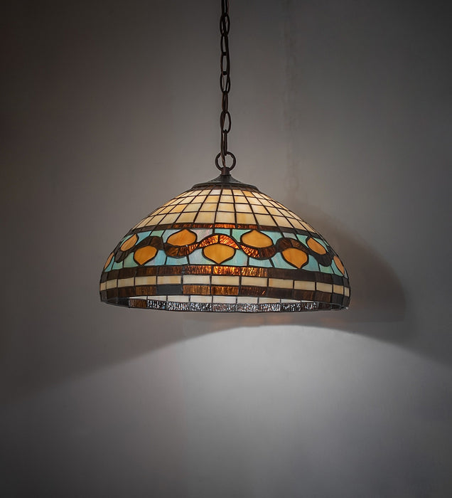 Meyda Tiffany 115270 Three Light Pendant, Bronze
