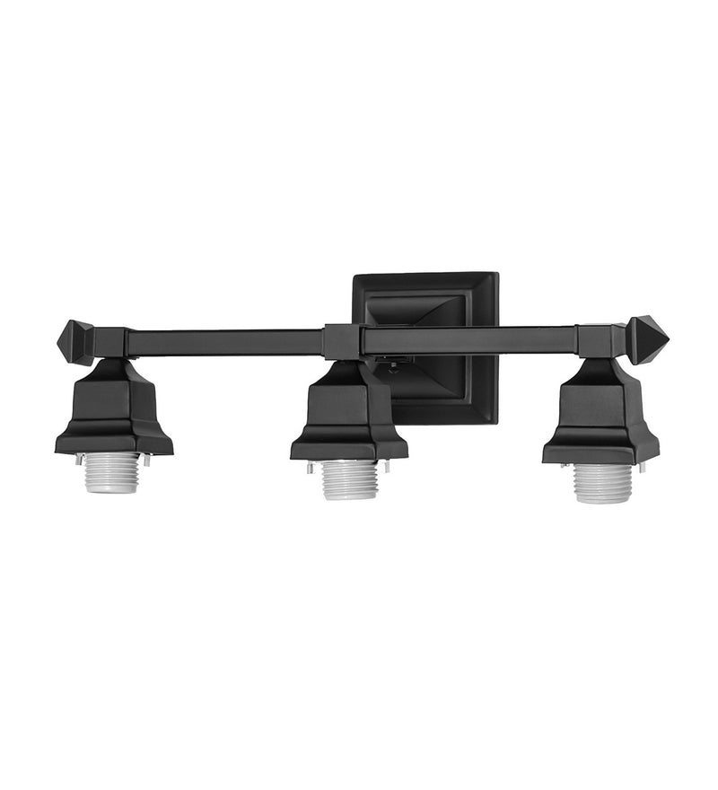 Meyda Tiffany 202358 Three Light Vanity Hardware, Solar Black