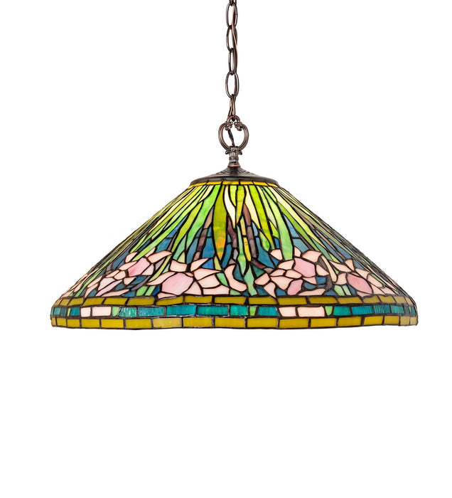 Meyda Tiffany 248353 One Light Pendant, Mahogany Bronze