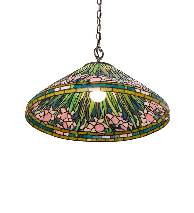 Meyda Tiffany 248353 One Light Pendant, Mahogany Bronze