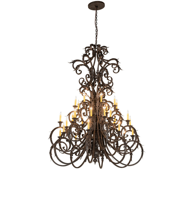 Meyda Tiffany 269128 32 Light Chandelier, Coffee Bean & Cajun Spice