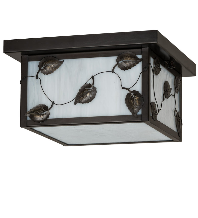 Meyda Tiffany 269546 Two Light Flushmount, Craftsman Brown