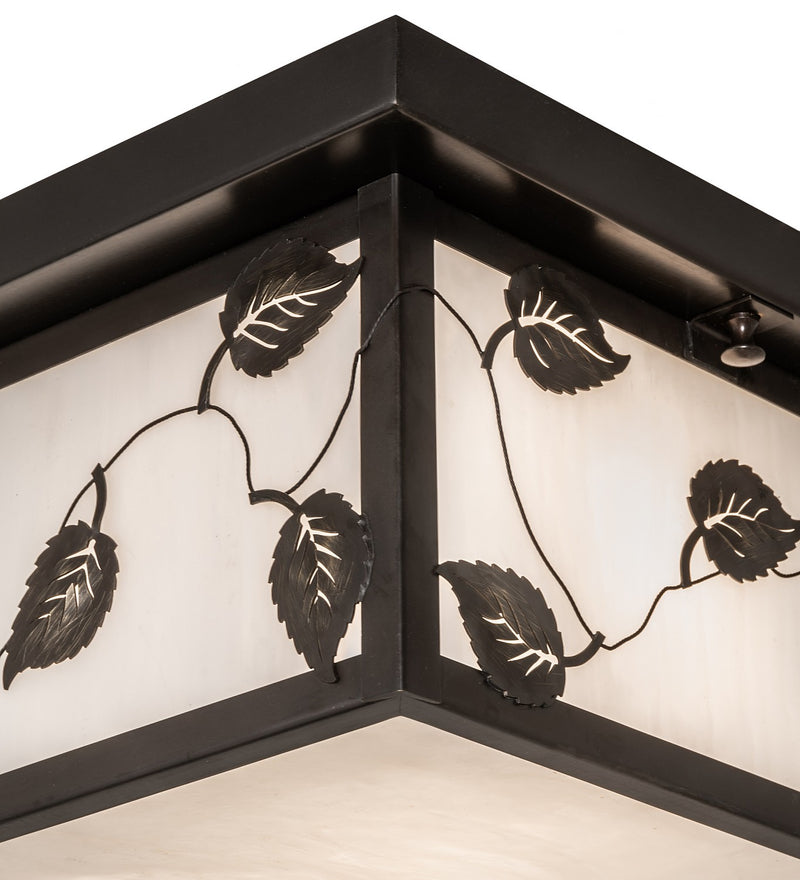 Meyda Tiffany 269546 Two Light Flushmount, Craftsman Brown