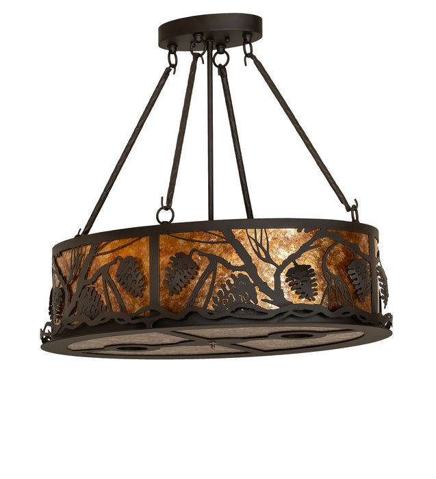 Meyda Tiffany 270266 Six Light Pendant, Oil Rubbed Bronze