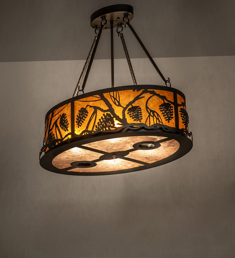 Meyda Tiffany 270266 Six Light Pendant, Oil Rubbed Bronze