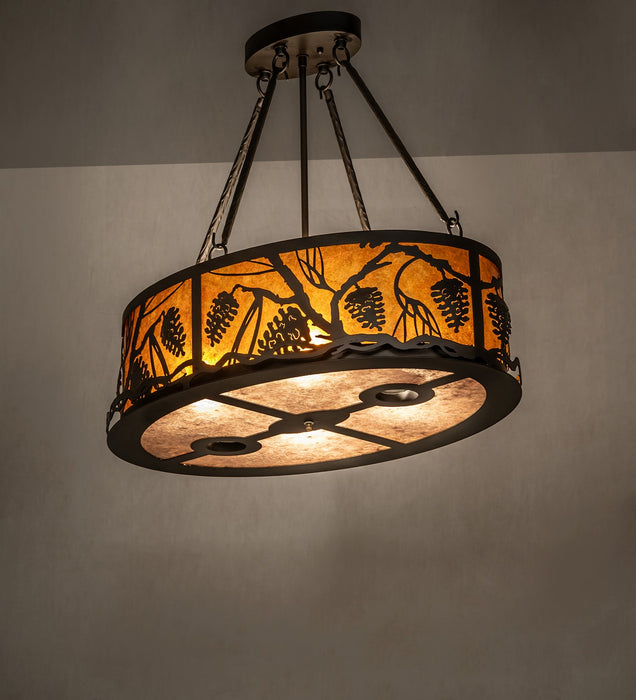 Meyda Tiffany 270266 Six Light Pendant, Oil Rubbed Bronze