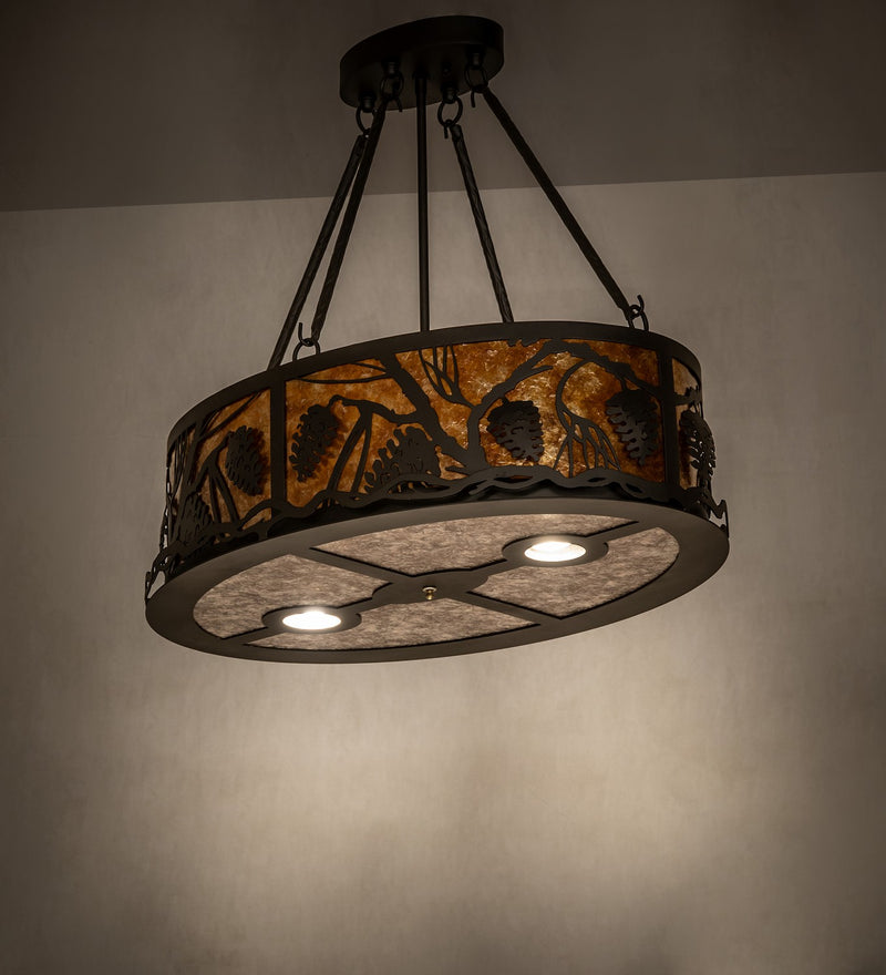 Meyda Tiffany 270266 Six Light Pendant, Oil Rubbed Bronze