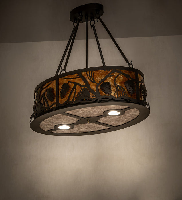 Meyda Tiffany 270266 Six Light Pendant, Oil Rubbed Bronze