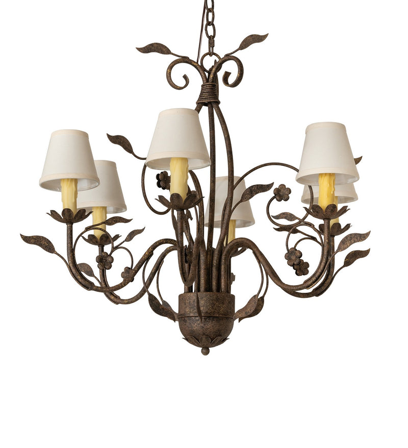 Meyda Tiffany 270774 Six Light Chandelier, Antiquity