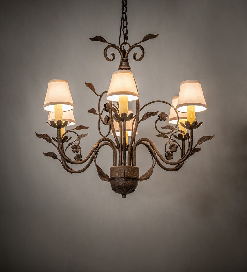 Meyda Tiffany 270774 Six Light Chandelier, Antiquity