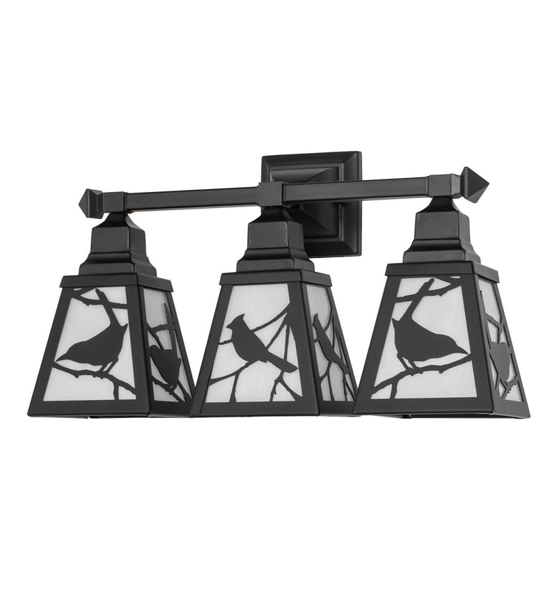 Meyda Tiffany 270880 Three Light Vanity, Solar Black