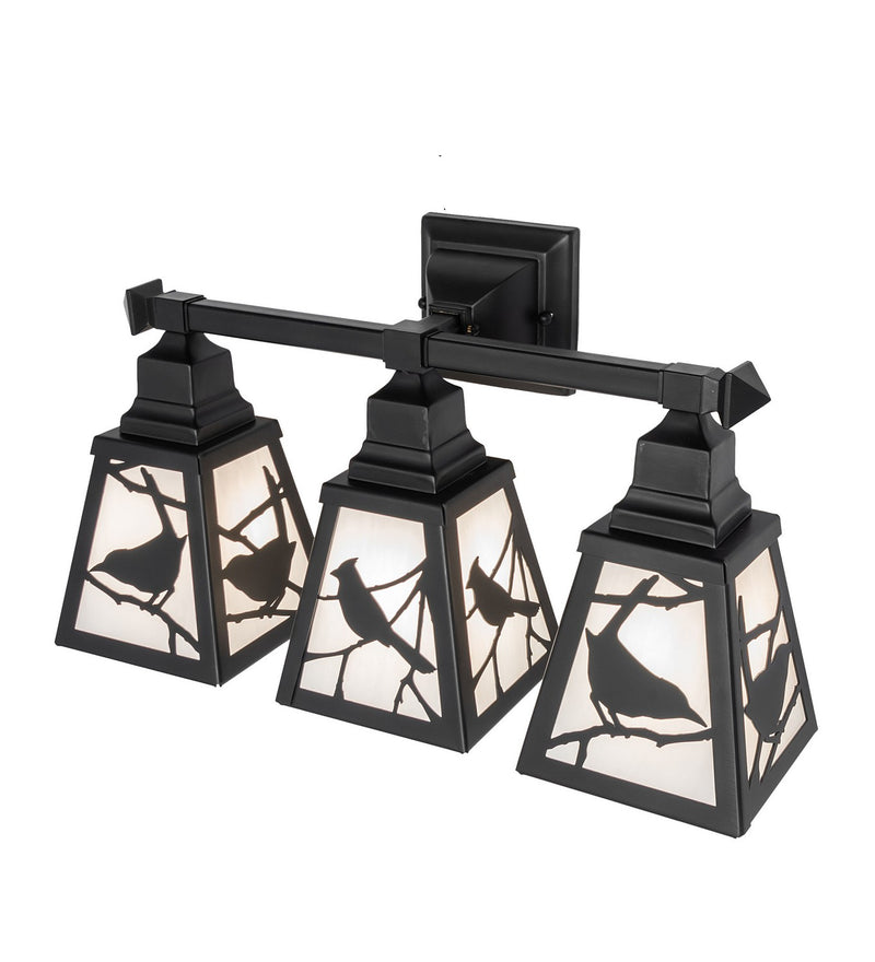 Meyda Tiffany 270880 Three Light Vanity, Solar Black