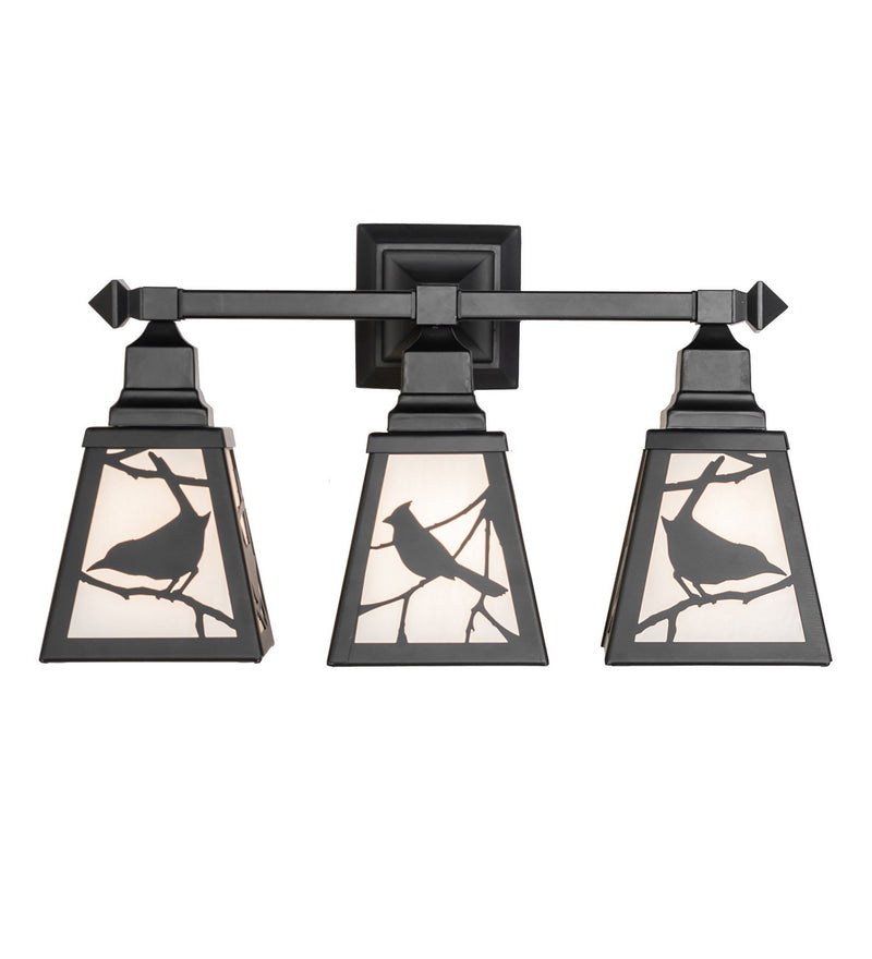 Meyda Tiffany 270880 Three Light Vanity, Solar Black