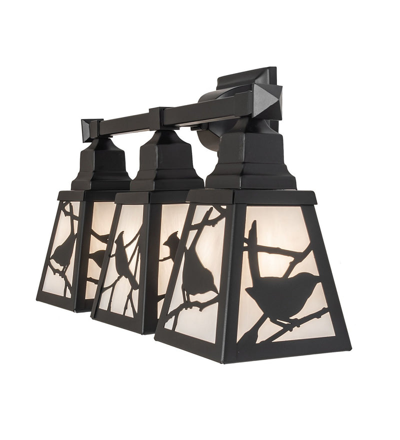 Meyda Tiffany 270880 Three Light Vanity, Solar Black