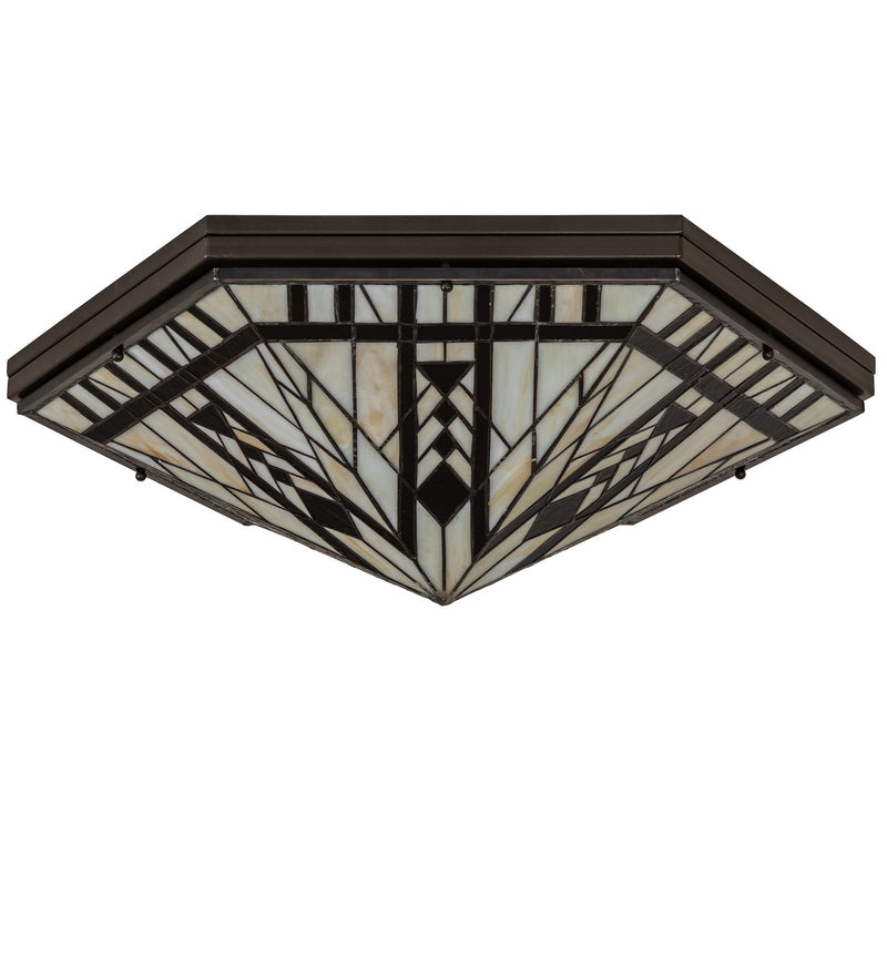 Meyda Tiffany 272026 Six Light Flushmount, Bronze