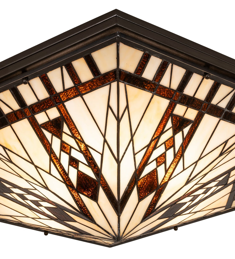 Meyda Tiffany 272026 Six Light Flushmount, Bronze
