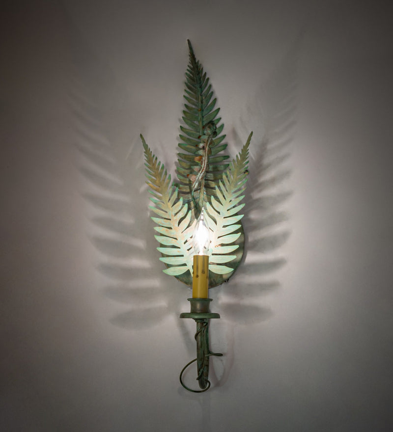 Meyda Tiffany 272214 One Light Wall Sconce, Verdigris On Brass