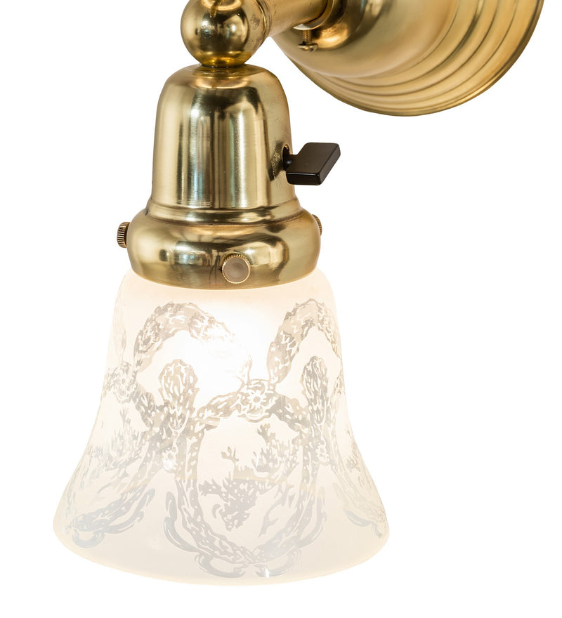 Meyda Tiffany 272416 Two Light Wall Sconce, Polished Brass