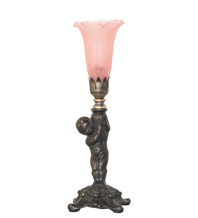 Meyda Tiffany 273025 One Light Mini Lamp, Antique Brass