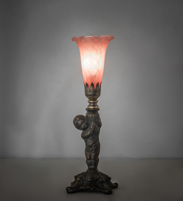Meyda Tiffany 273025 One Light Mini Lamp, Antique Brass