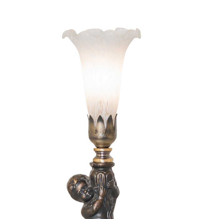 Meyda Tiffany 273026 One Light Mini Lamp, Antique Brass