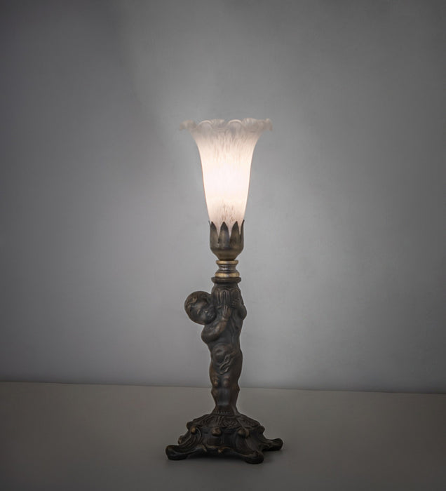Meyda Tiffany 273026 One Light Mini Lamp, Antique Brass