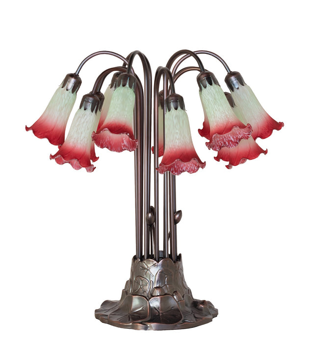 Meyda Tiffany 273099 12 Light Table Lamp, Mahogany Bronze