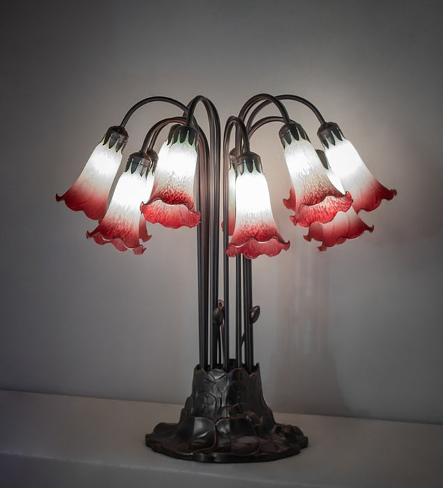 Meyda Tiffany 273099 12 Light Table Lamp, Mahogany Bronze
