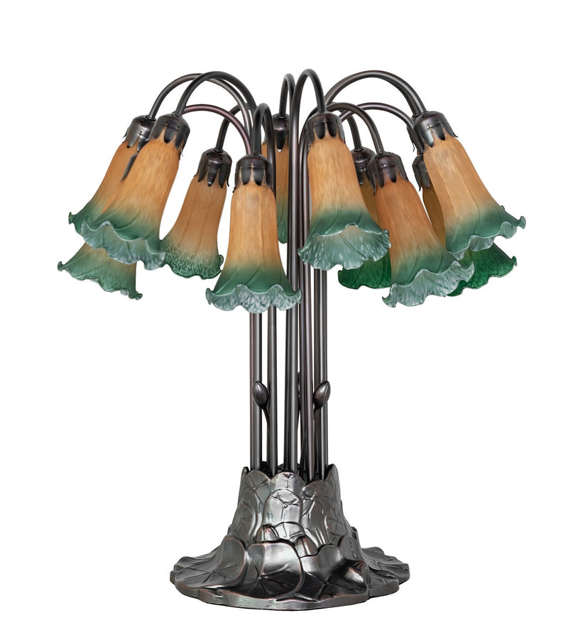 Meyda Tiffany 273100 12 Light Table Lamp, Mahogany Bronze