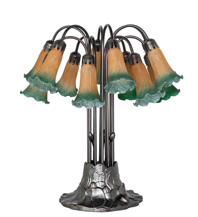 Meyda Tiffany 273100 12 Light Table Lamp, Mahogany Bronze