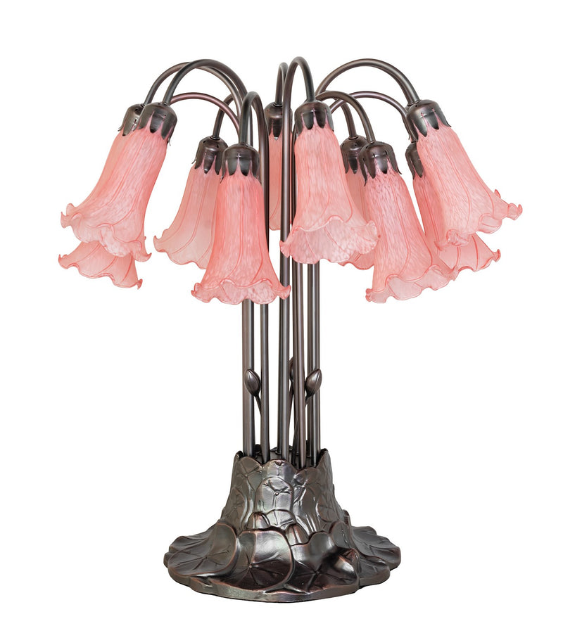 Meyda Tiffany 273101 12 Light Table Lamp, Mahogany Bronze