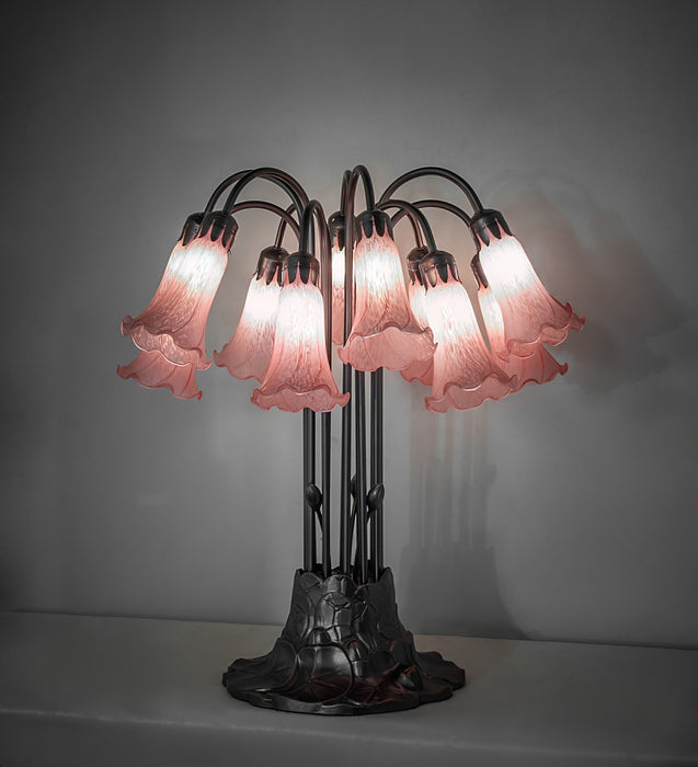 Meyda Tiffany 273101 12 Light Table Lamp, Mahogany Bronze