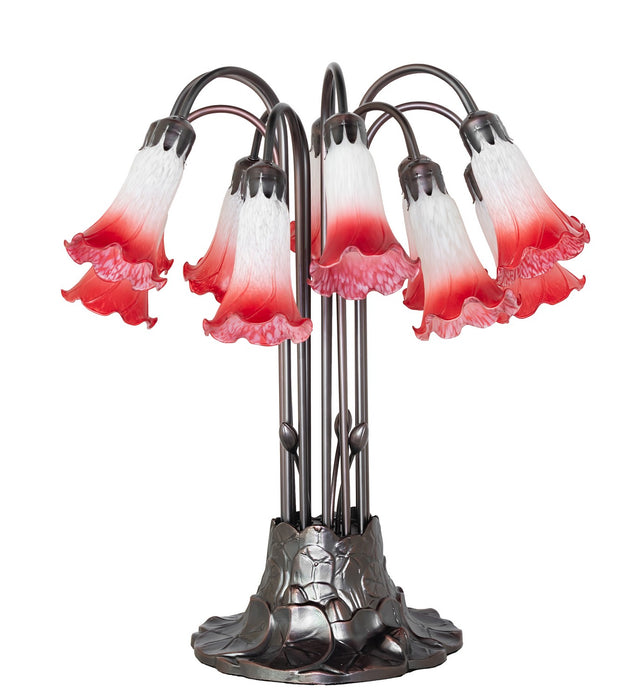Meyda Tiffany 273102 12 Light Table Lamp, Mahogany Bronze
