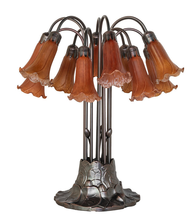 Meyda Tiffany 273103 12 Light Table Lamp, Mahogany Bronze
