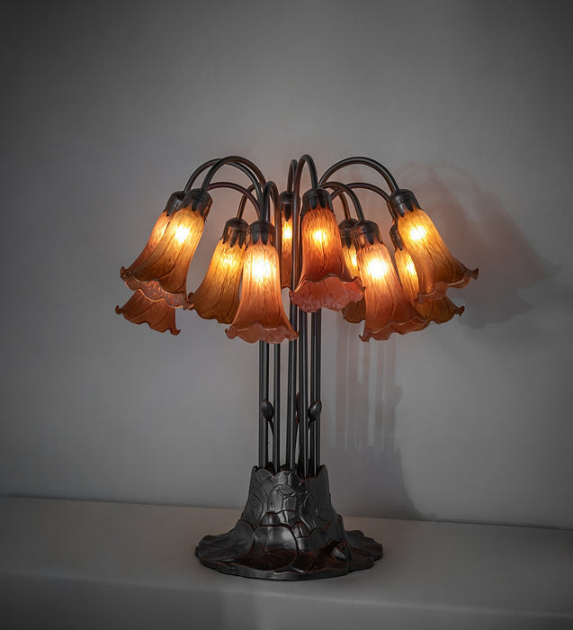 Meyda Tiffany 273103 12 Light Table Lamp, Mahogany Bronze