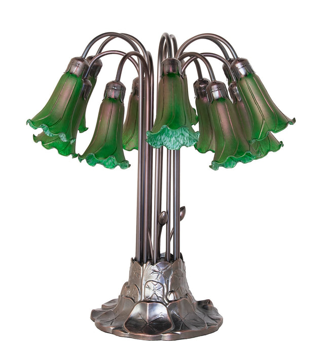 Meyda Tiffany 273104 12 Light Table Lamp, Mahogany Bronze