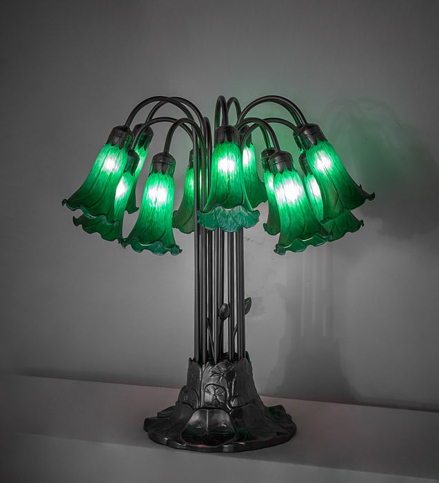Meyda Tiffany 273104 12 Light Table Lamp, Mahogany Bronze