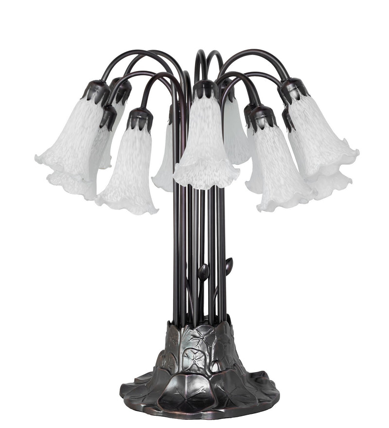 Meyda Tiffany 273105 12 Light Table Lamp, Mahogany Bronze