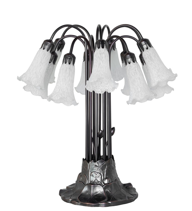 Meyda Tiffany 273105 12 Light Table Lamp, Mahogany Bronze