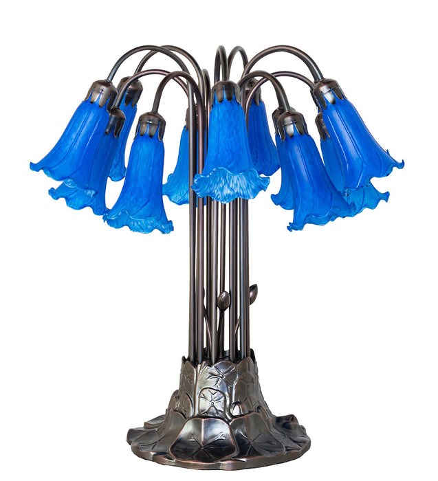 Meyda Tiffany 273106 12 Light Table Lamp, Mahogany Bronze