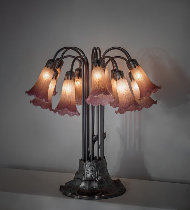 Meyda Tiffany 273108 12 Light Table Lamp, Mahogany Bronze