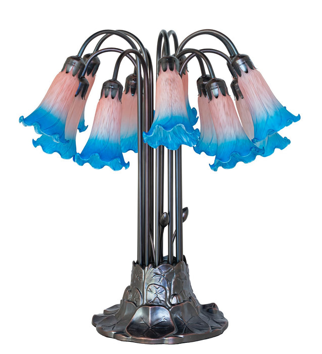 Meyda Tiffany 273109 12 Light Table Lamp, Mahogany Bronze