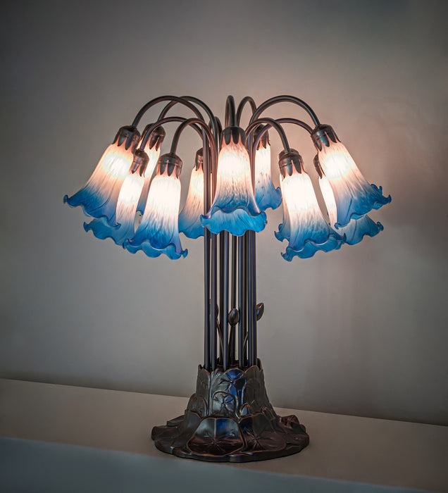 Meyda Tiffany 273109 12 Light Table Lamp, Mahogany Bronze