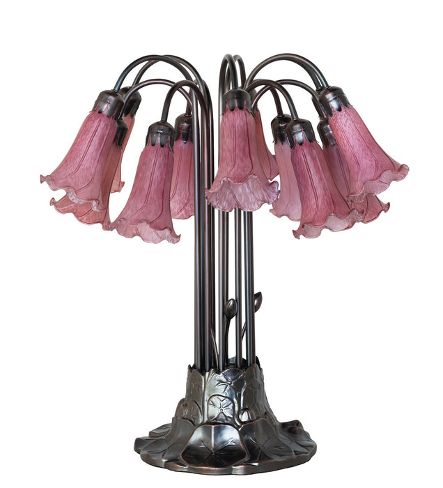 Meyda Tiffany 273414 12 Light Table Lamp, Mahogany Bronze