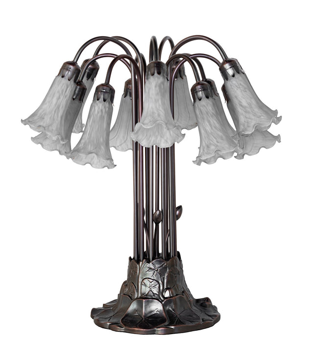Meyda Tiffany 273415 12 Light Table Lamp, Mahogany Bronze