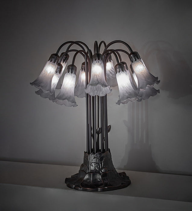 Meyda Tiffany 273415 12 Light Table Lamp, Mahogany Bronze